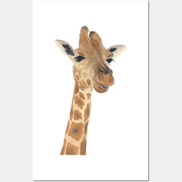 Watercolor giraffe Wall Art by RosanneCreates